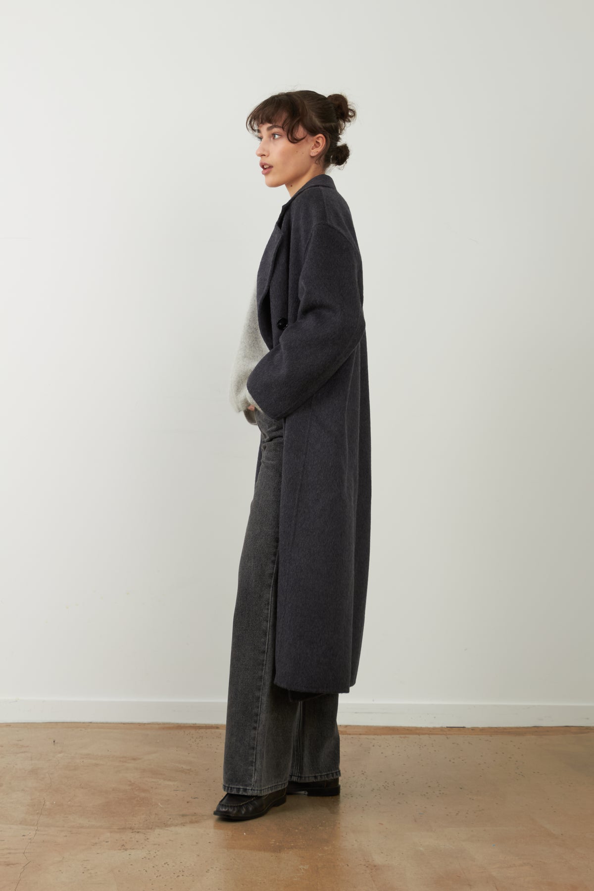 Manteau long Leya - Noir