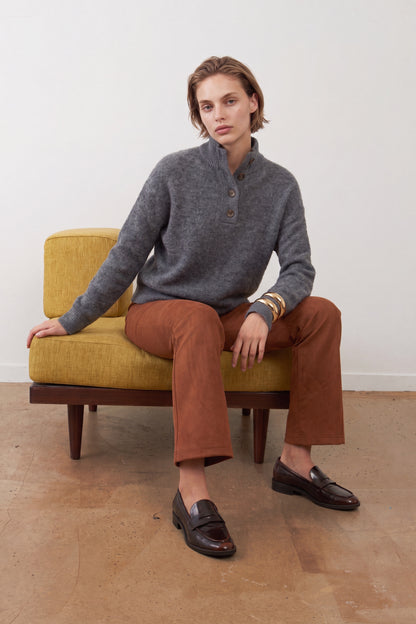 Pull col camionneur Nathanielle - Gris