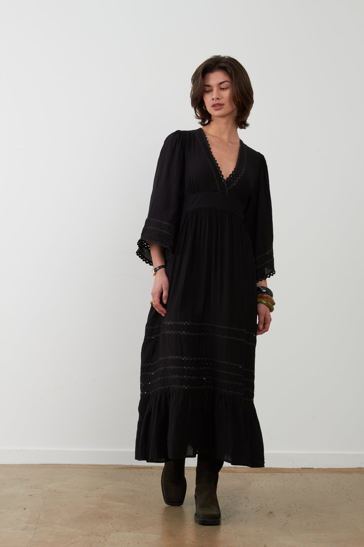 Robe bohème Wynonna - Noir