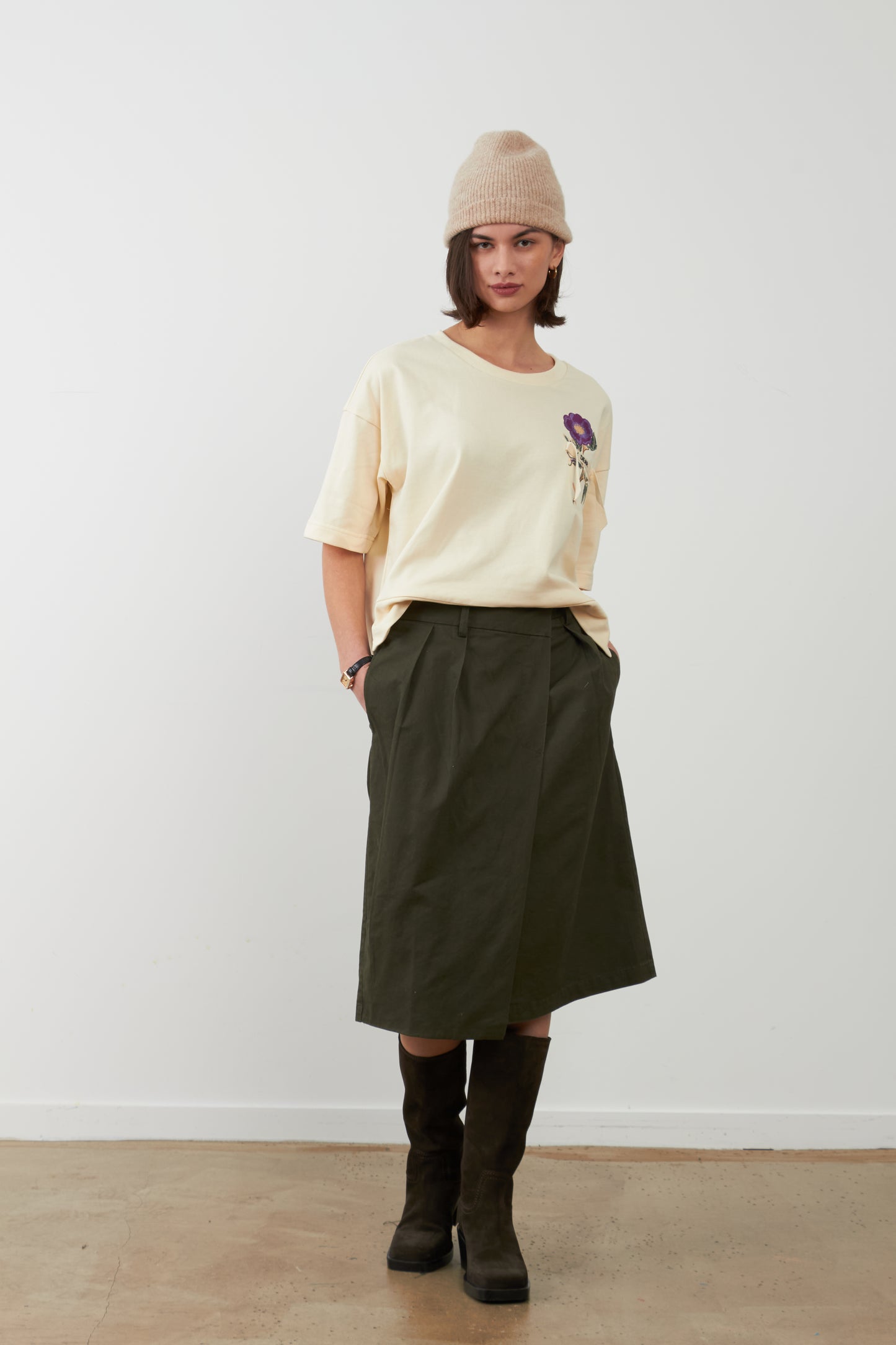 T-Shirt broderie florale Sohanne - Ivoire