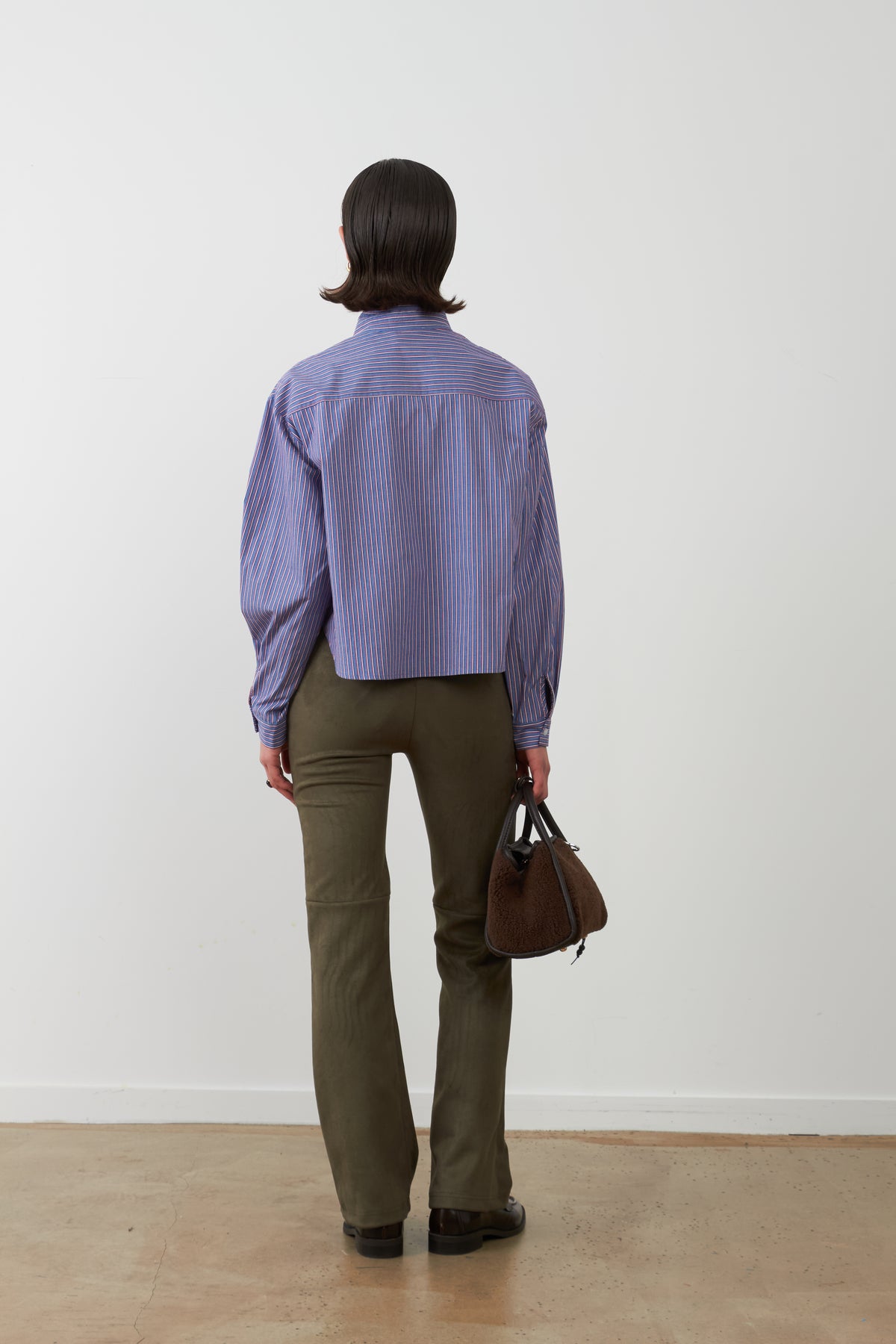 Chemise à col lavallière Arnold - Rayures bleues