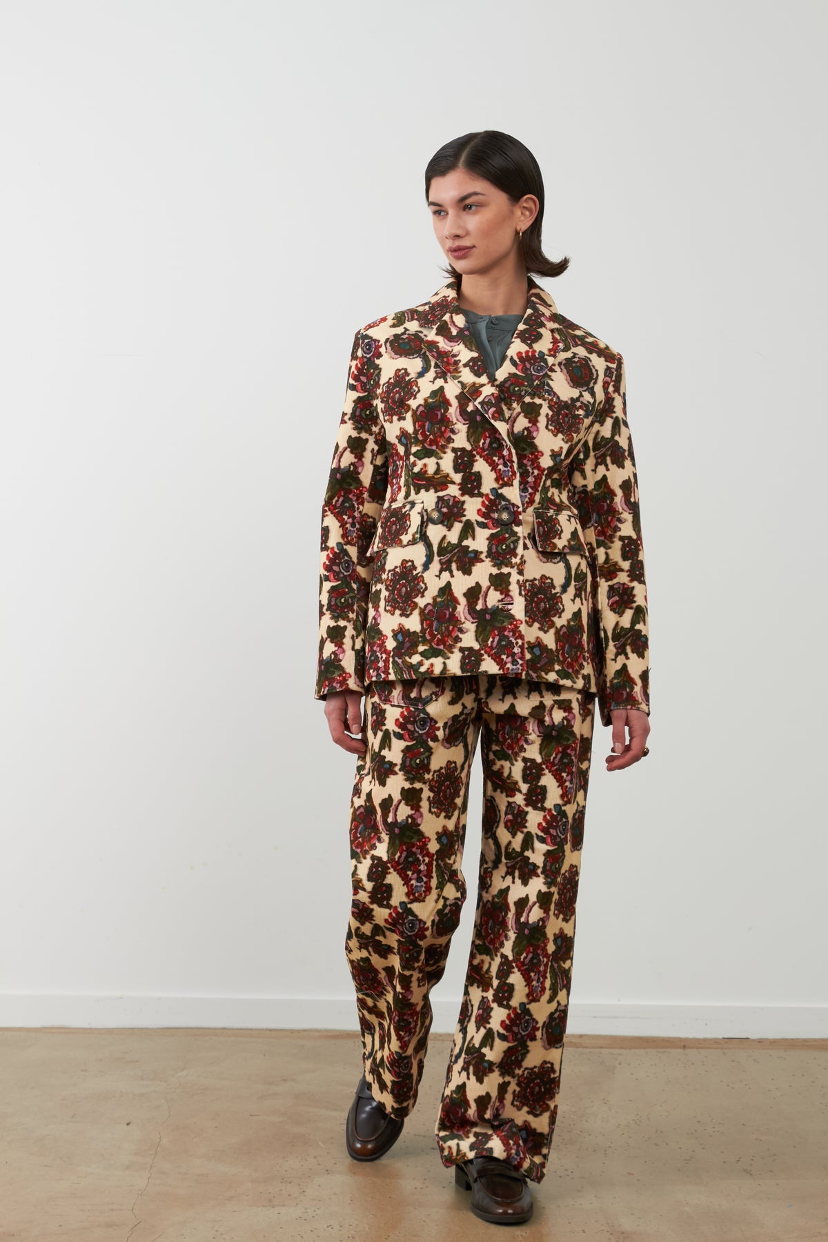 Veste blazer imprimé floral Adriel - Fleur de trieste