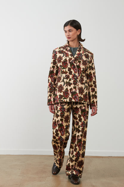 Veste blazer imprimé floral Adriel - Fleur de trieste