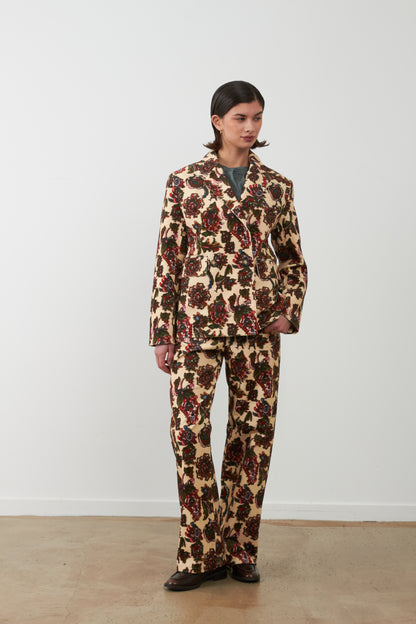 Veste blazer imprimé floral Adriel - Fleur de trieste