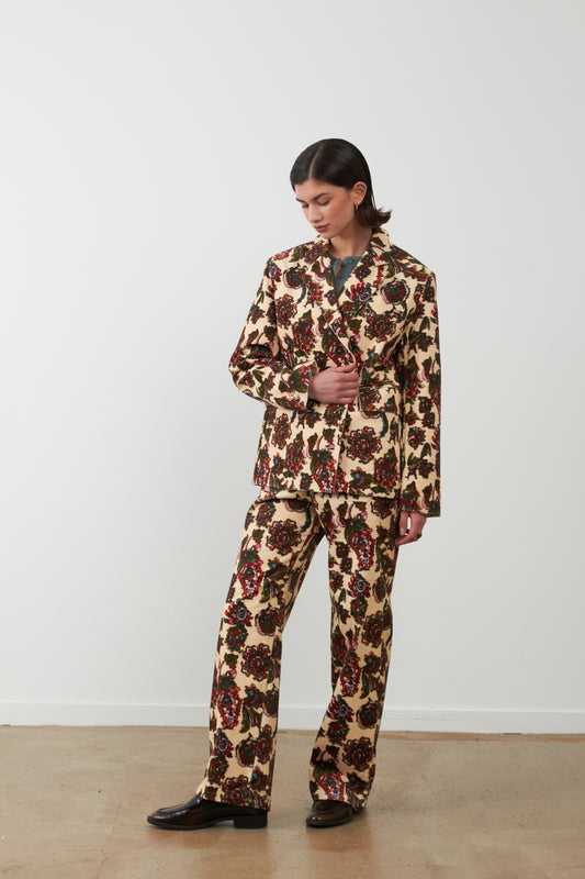 Veste blazer imprimé floral Adriel - Fleur de trieste
