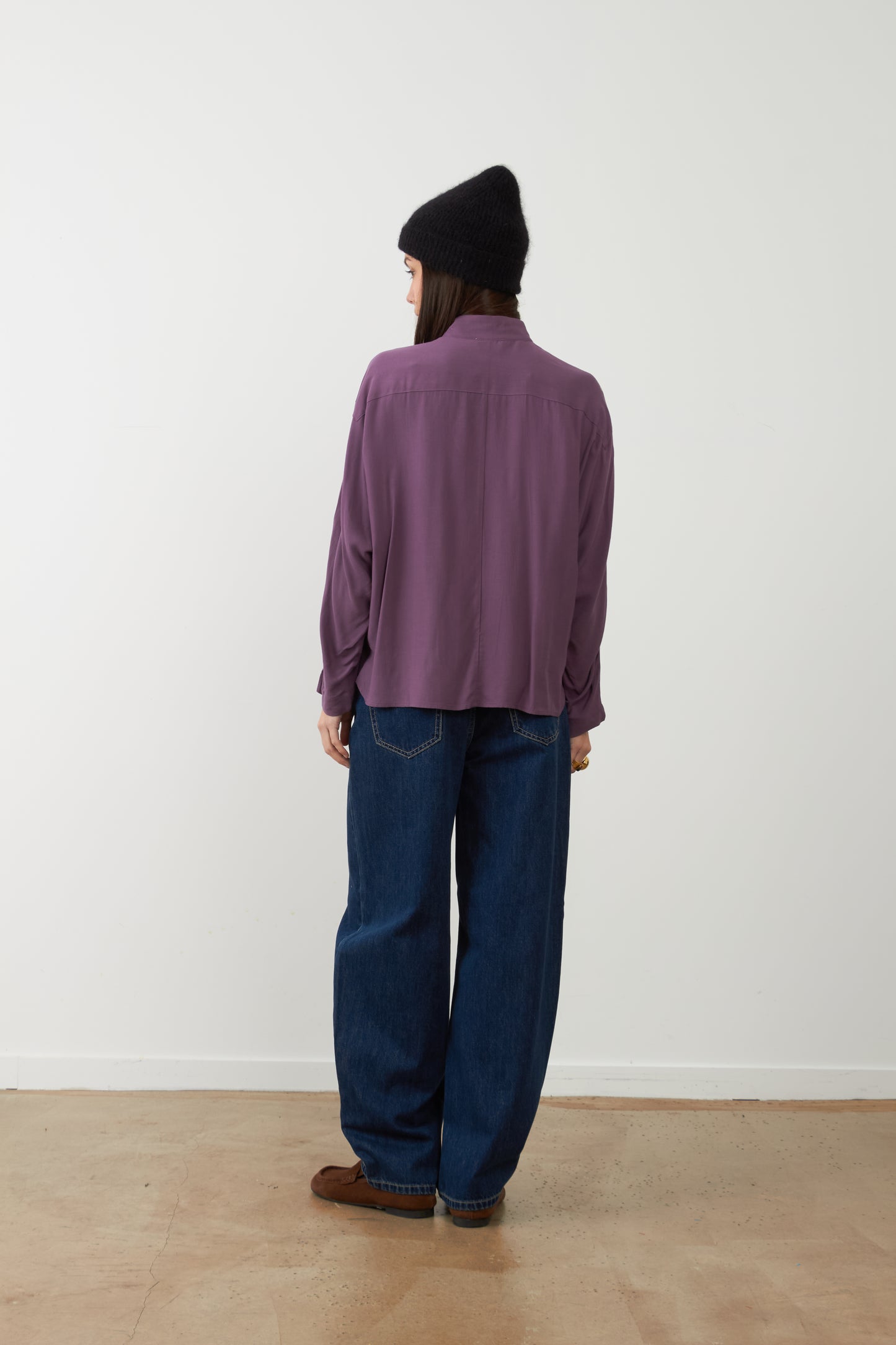 Blouse broderies fleurs Brooke - Violet
