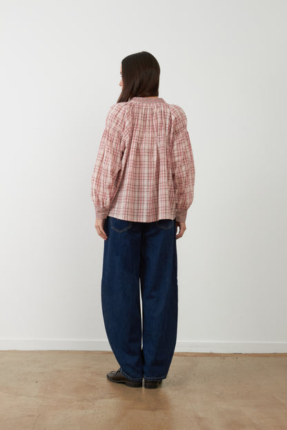 Blouse Abby - Carreaux roses