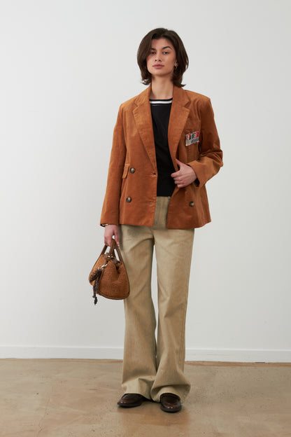 Blazer avec badge brodé Adriel - Camel Pollen