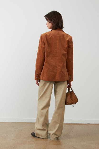Blazer avec badge brodé Adriel - Camel Pollen
