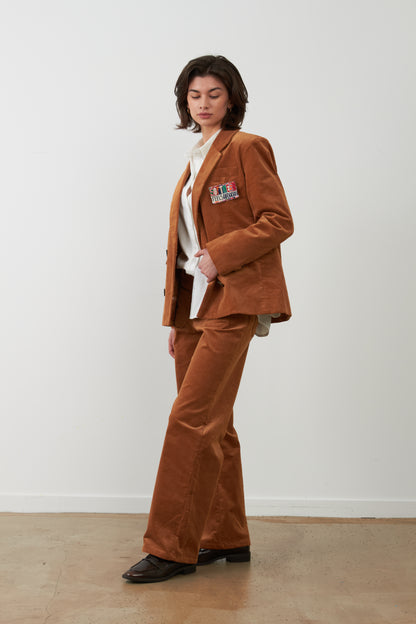Blazer avec badge brodé Adriel - Camel Pollen