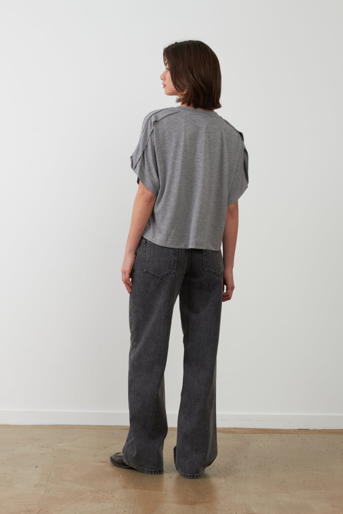 Pantalon jean flare Dane - Gris