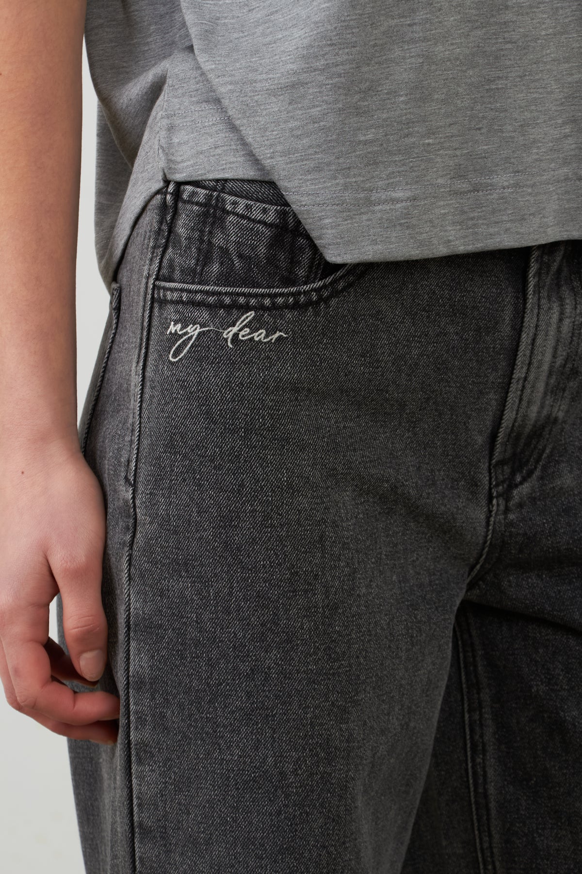 Pantalon jean flare Dane - Gris