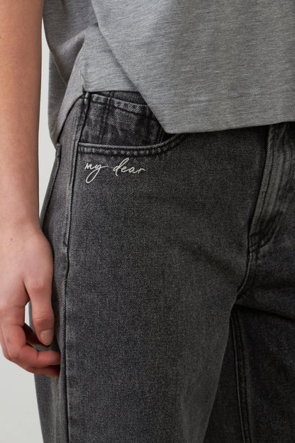 Pantalon jean flare Dane - Gris