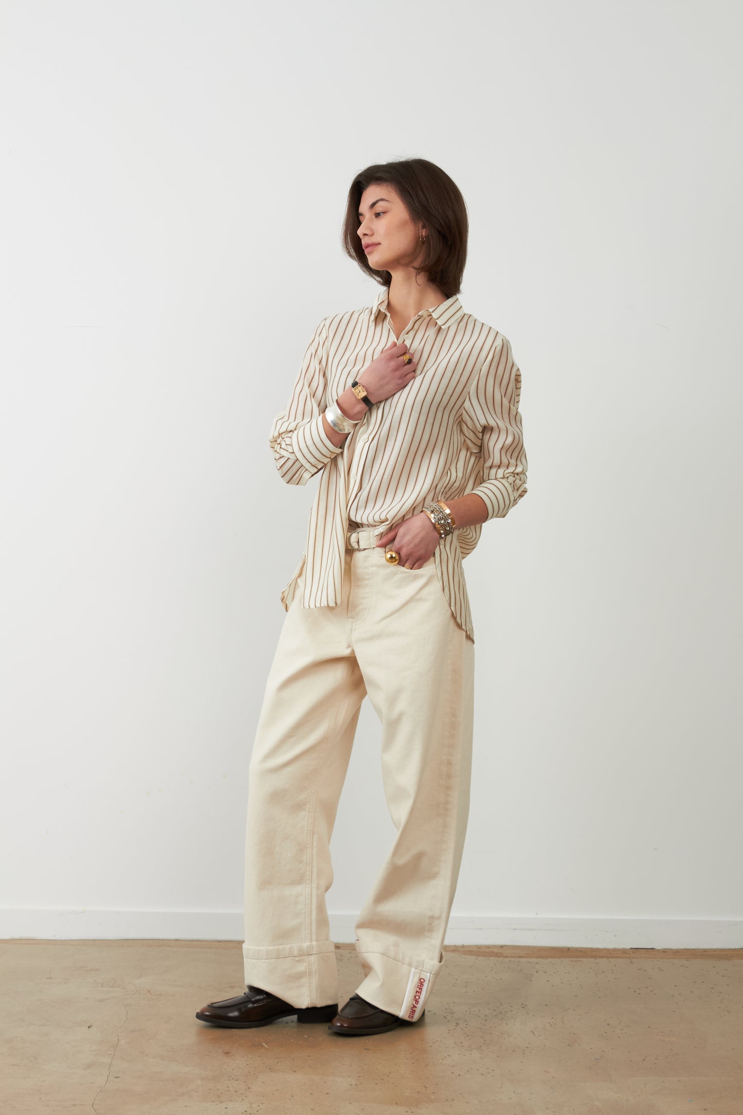 Chemise Shana - Rayures café