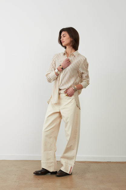 Chemise Shana - Rayures café