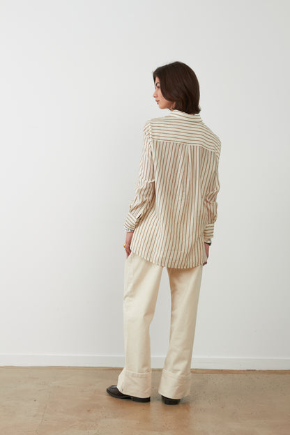 Chemise Shana - Rayures café