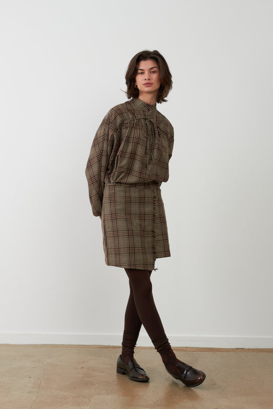 Blouse Brooke - Carreaux choco