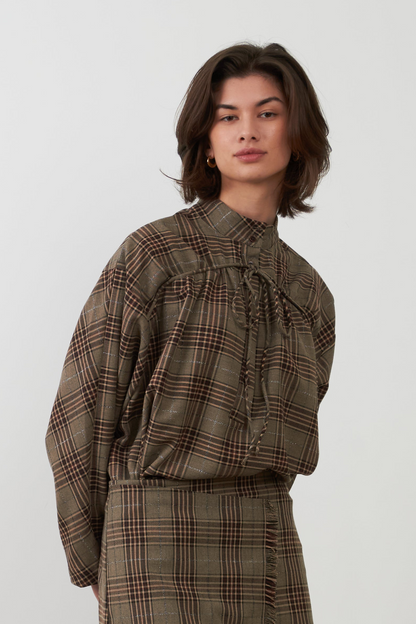 Blouse Brooke - Carreaux choco