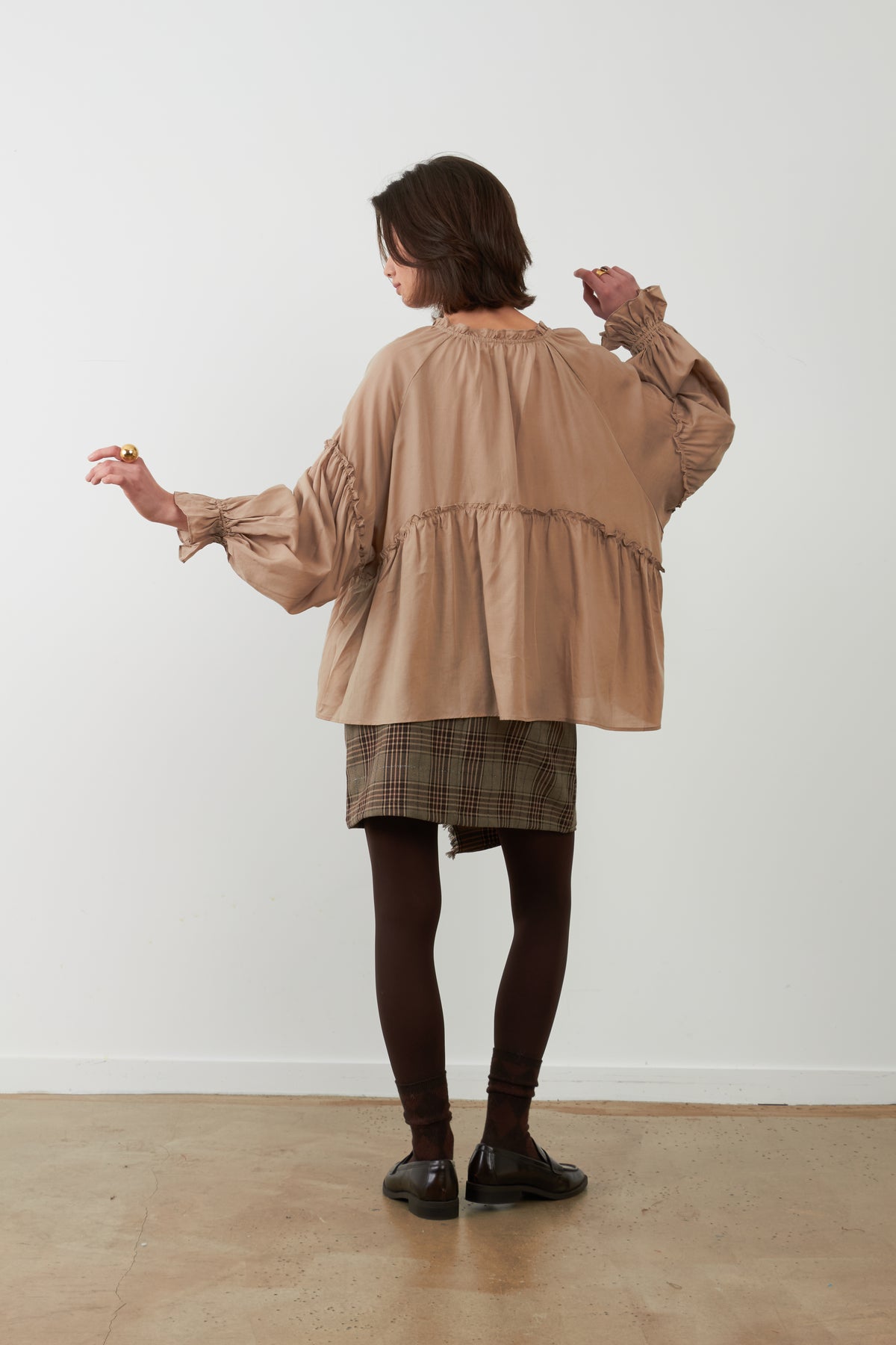 Jupe Julia - Carreaux Beige
