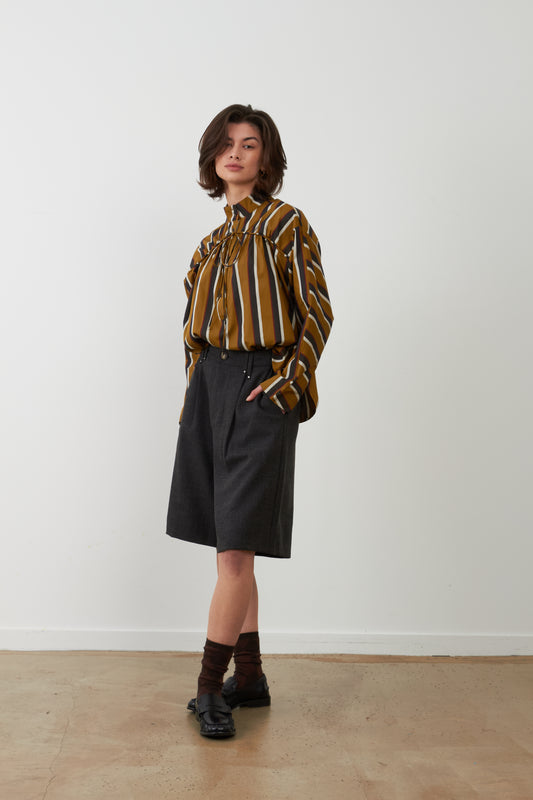 Blouse Brooke - Rayures ocre