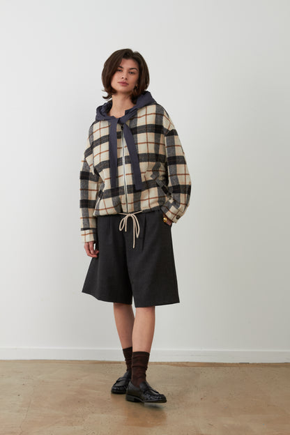 Veste Lester - Carreaux Beige Et No