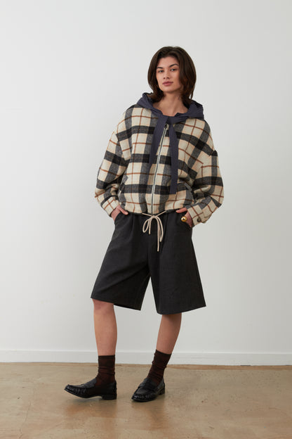 Veste Lester - Carreaux Beige Et No