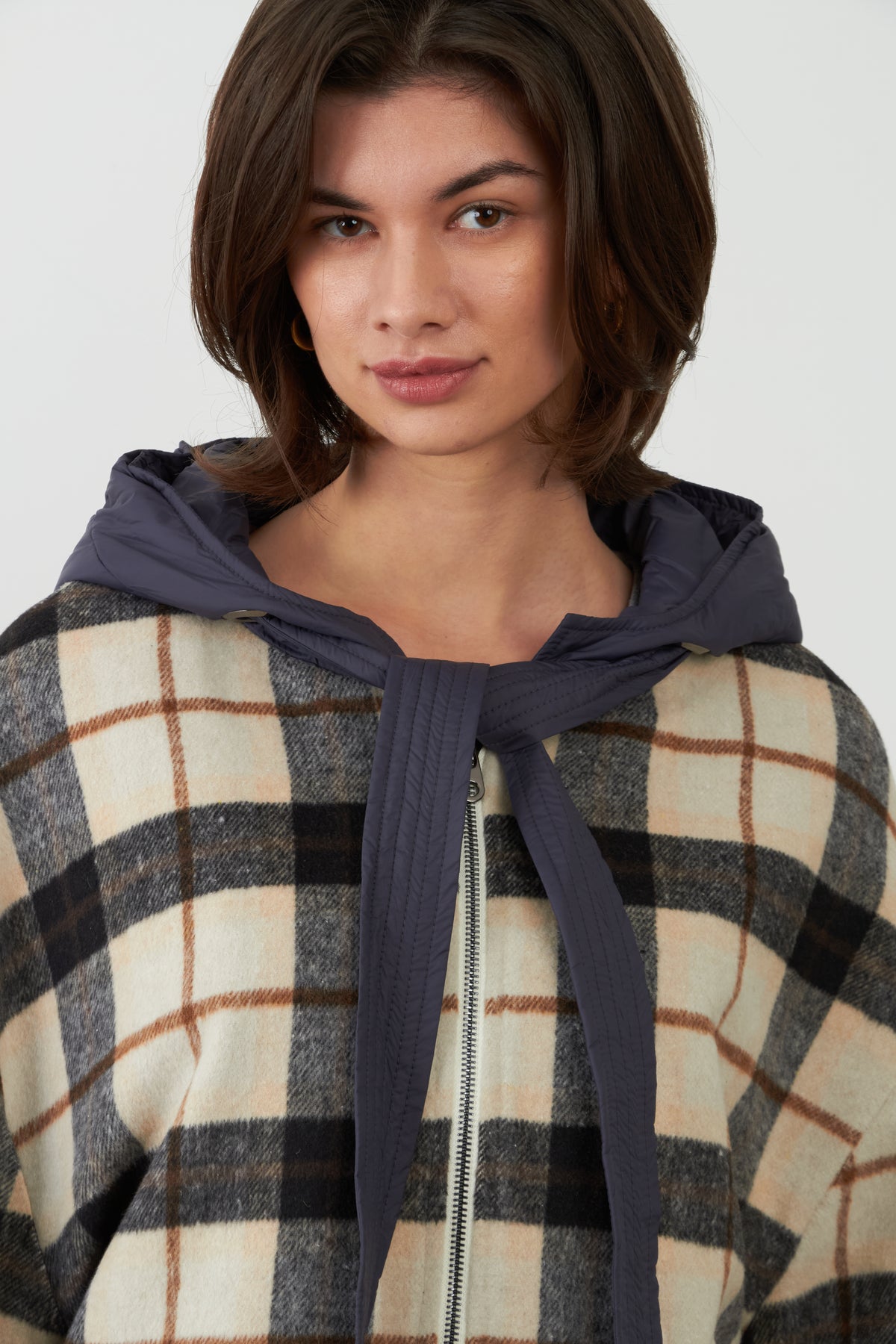 Veste Lester - Carreaux Beige Et No
