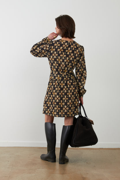 Robe courte motifs fleurs Judy - Orpheus Botanic