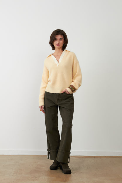 Pantalon droit Debbie - Kaki