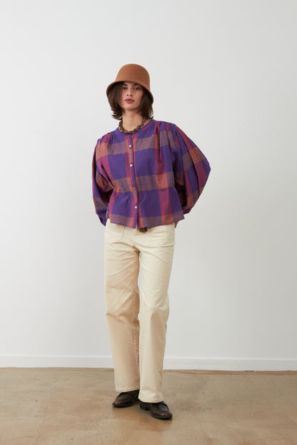 Chemise Janet - Carreaux Violets