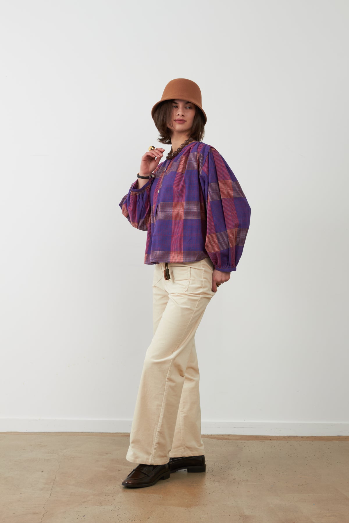 Chemise Janet - Carreaux Violets