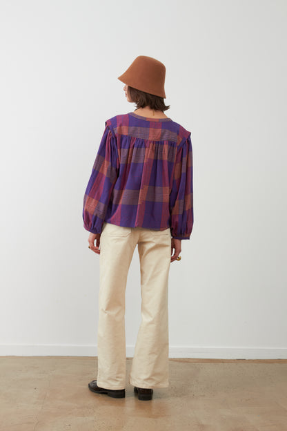 Chemise Janet - Carreaux Violets