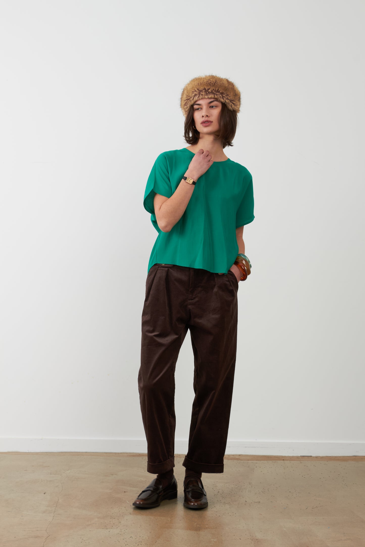 Pantalon ample Nora - Chocolat