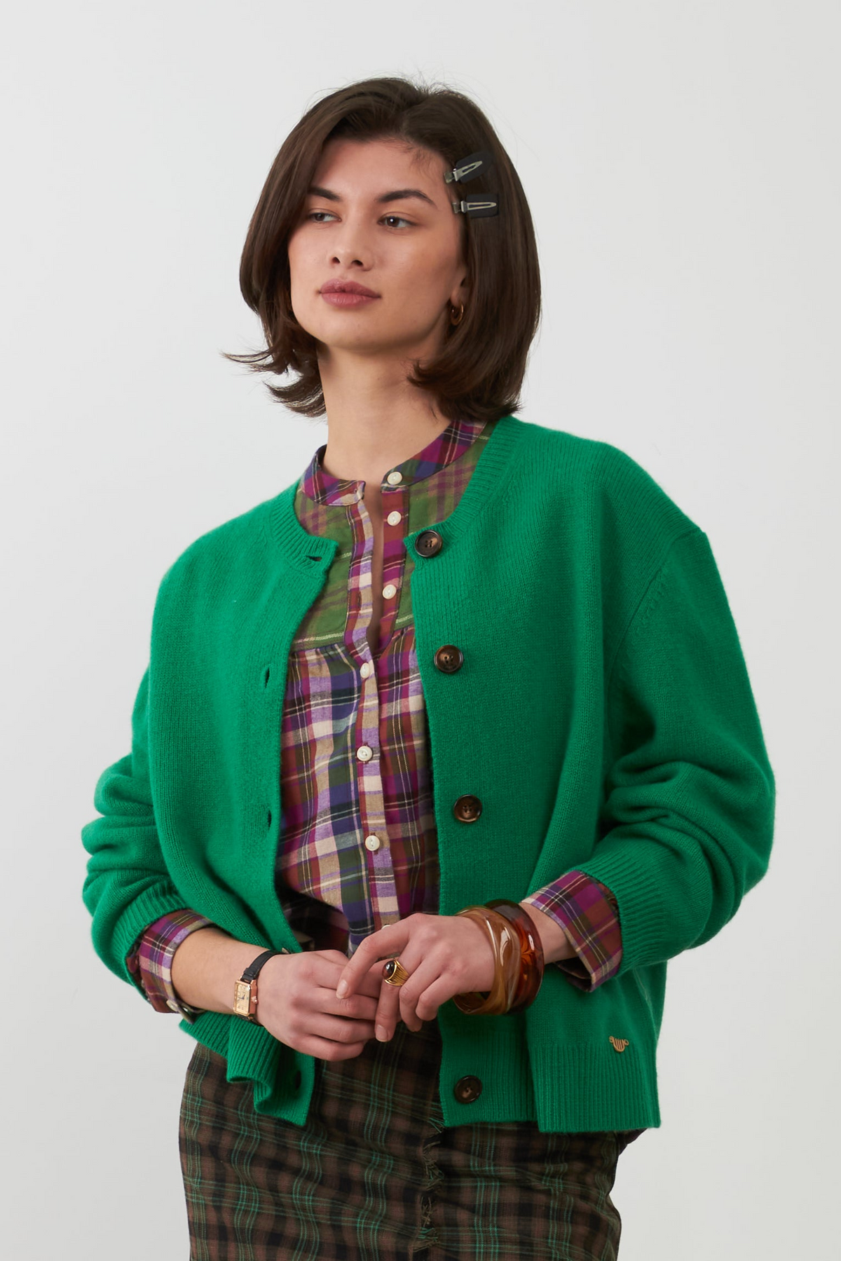 Gilet en laine Wayra - Vert