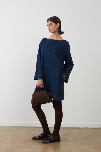 Robe courte bleue Talia - Brut