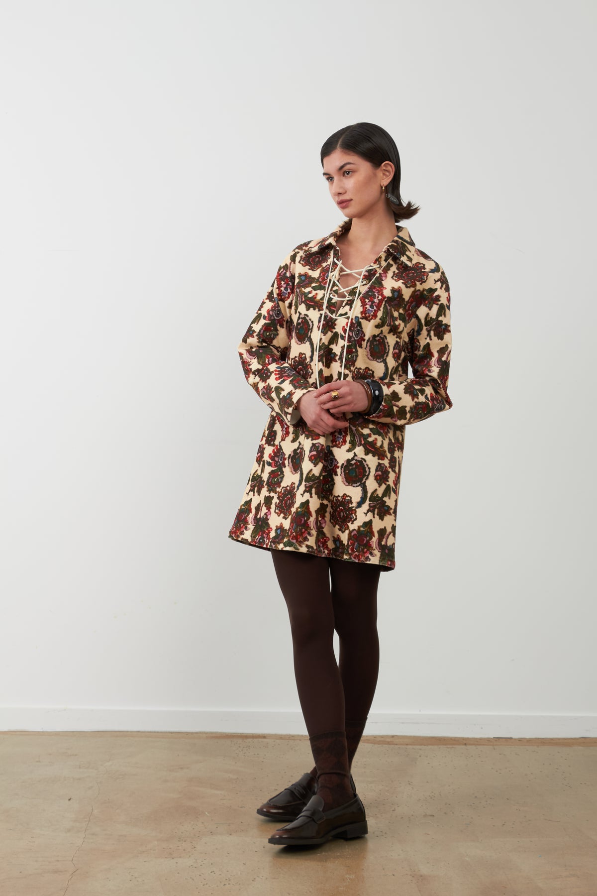 Robe courte imprimé floral Alexa - Fleur de trieste