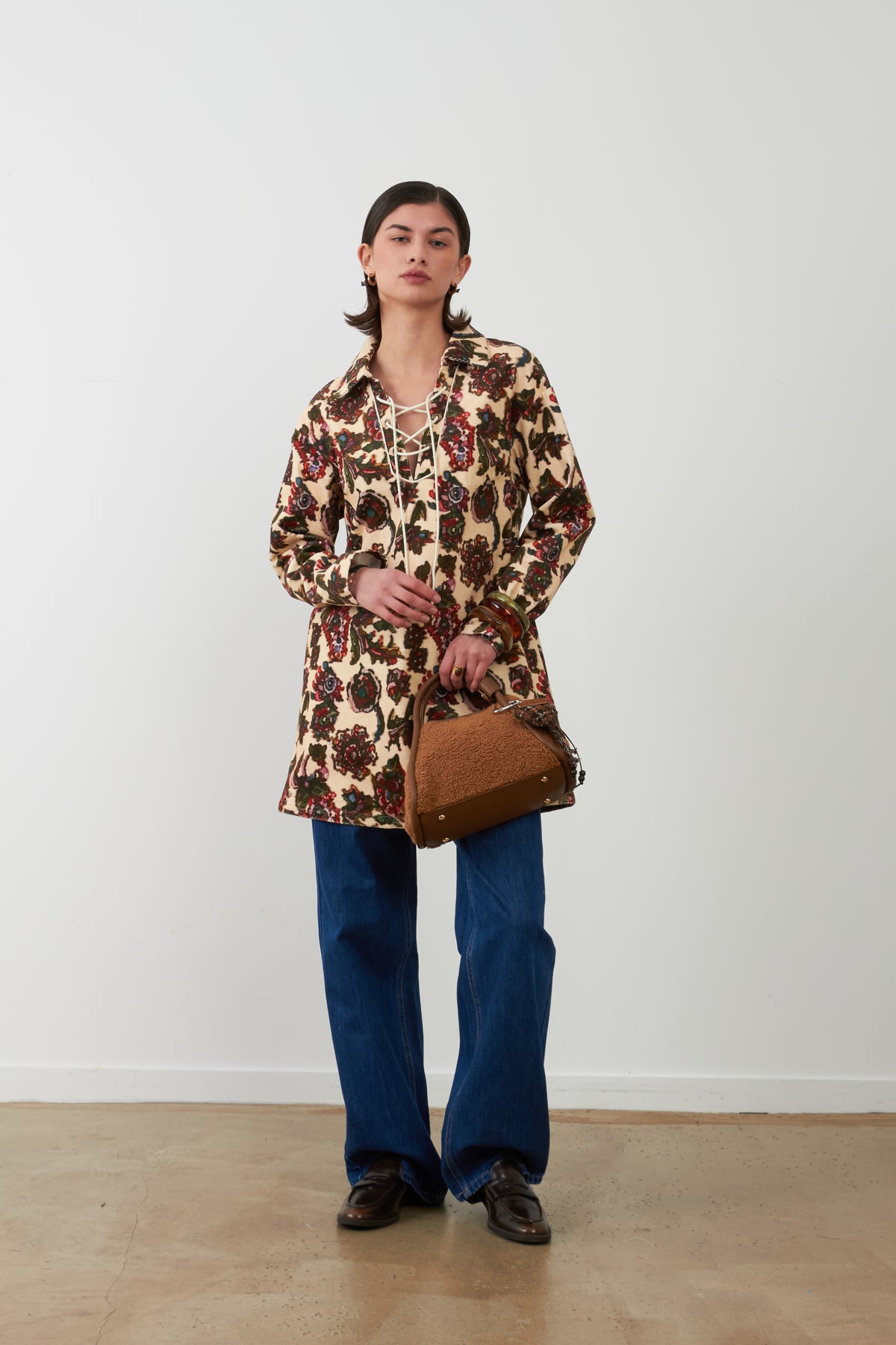 Robe courte imprimé floral Alexa - Fleur de trieste