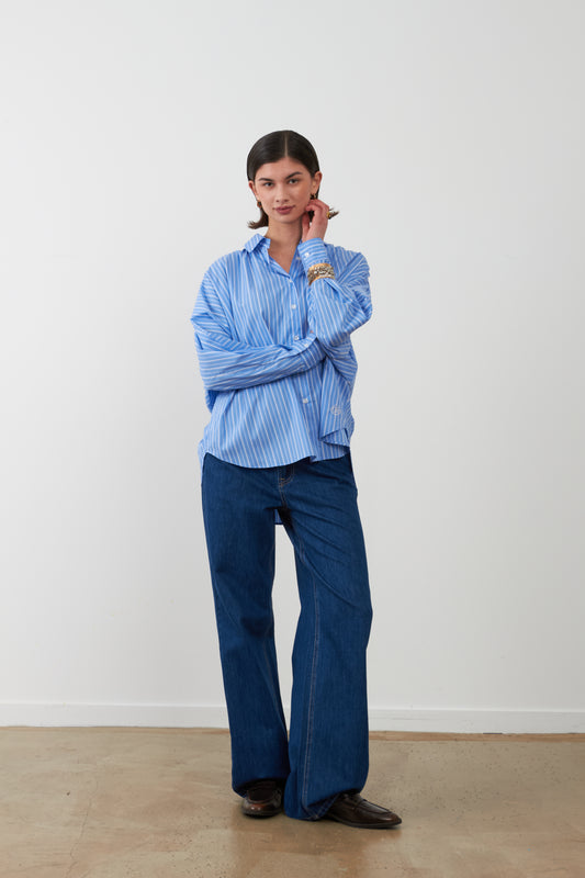 Pantalon jean flare Dane - Denim