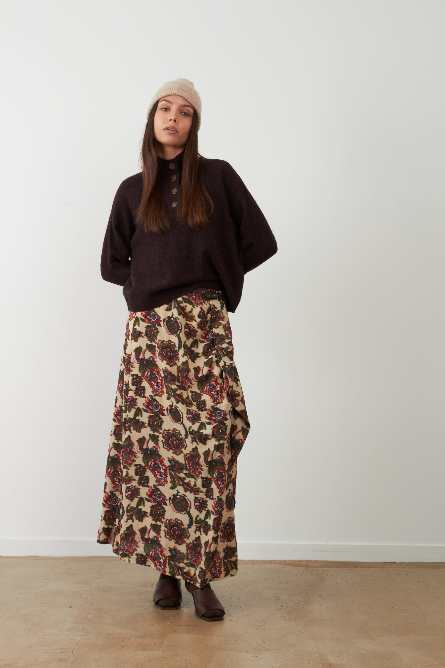 Pull col camionneur Nathanielle - Burgundy