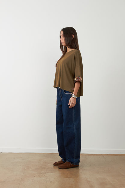 T-shirt Opaline - Kaki — vue 2