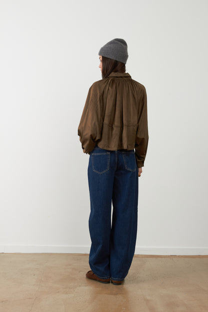 Blouson zippé col lavallière Trevor - Lierre