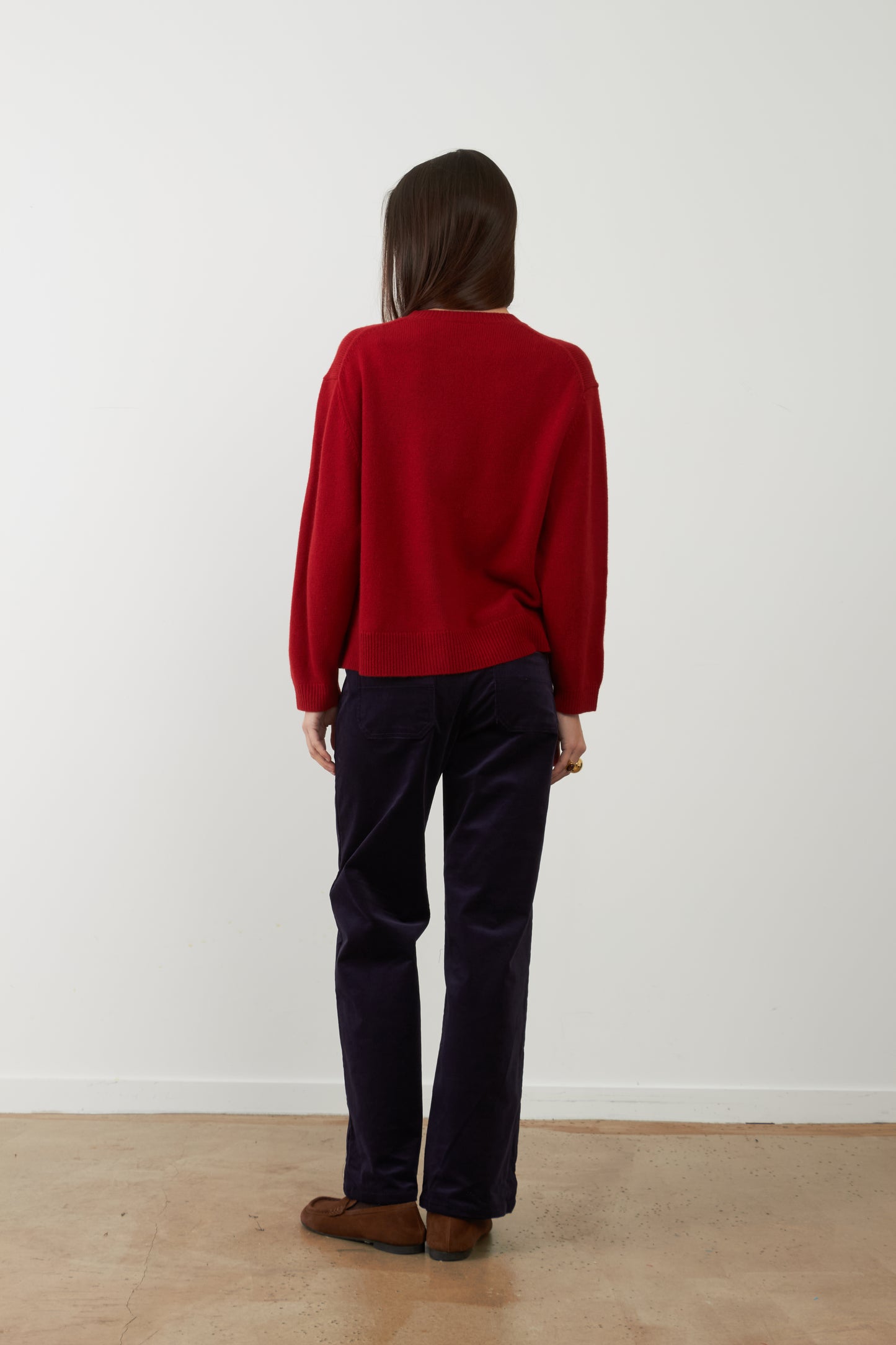 Gilet en laine Wayra - Cerise