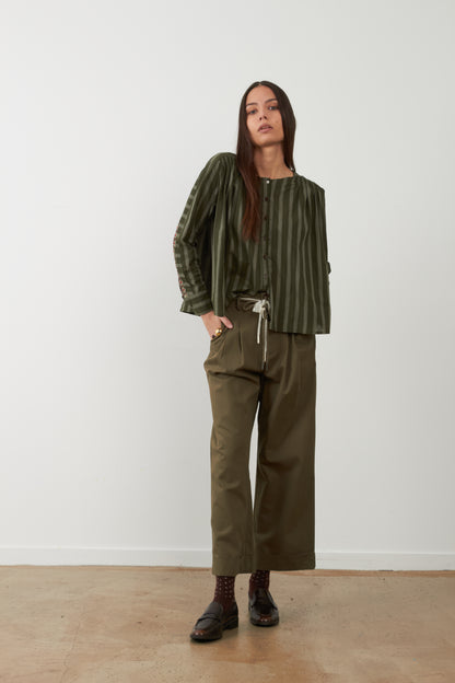 Top Kristin - Rayures Khaki