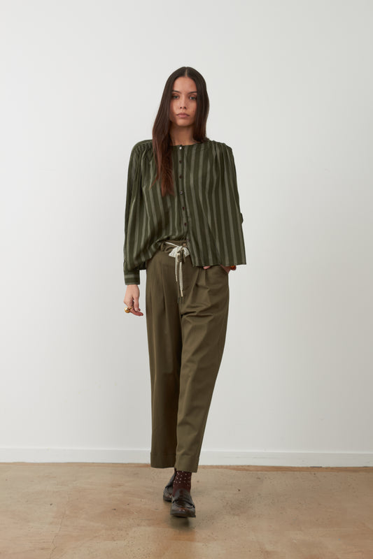 Top Kristin - Rayures Khaki