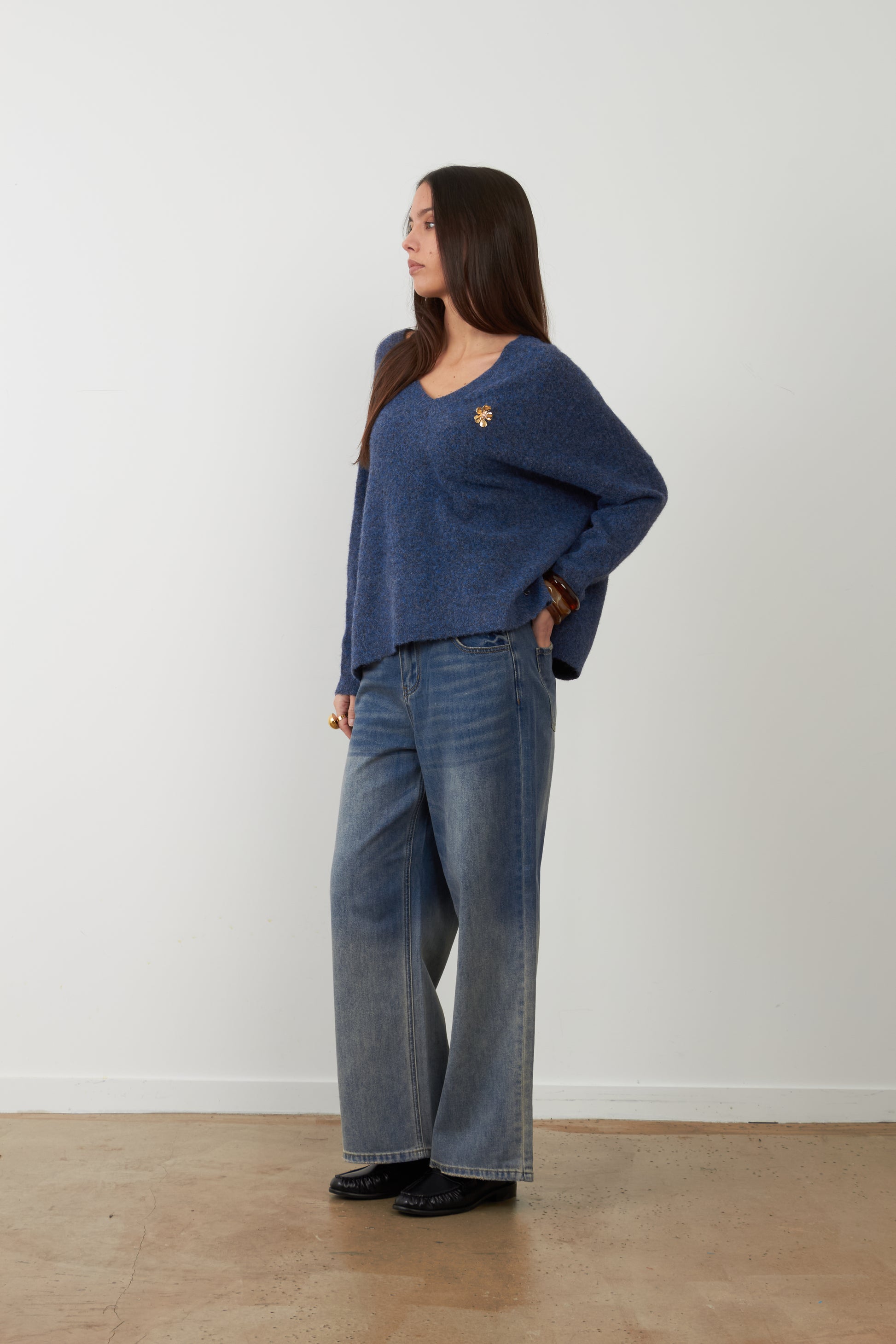 Pull Lam - Denim — vue 2