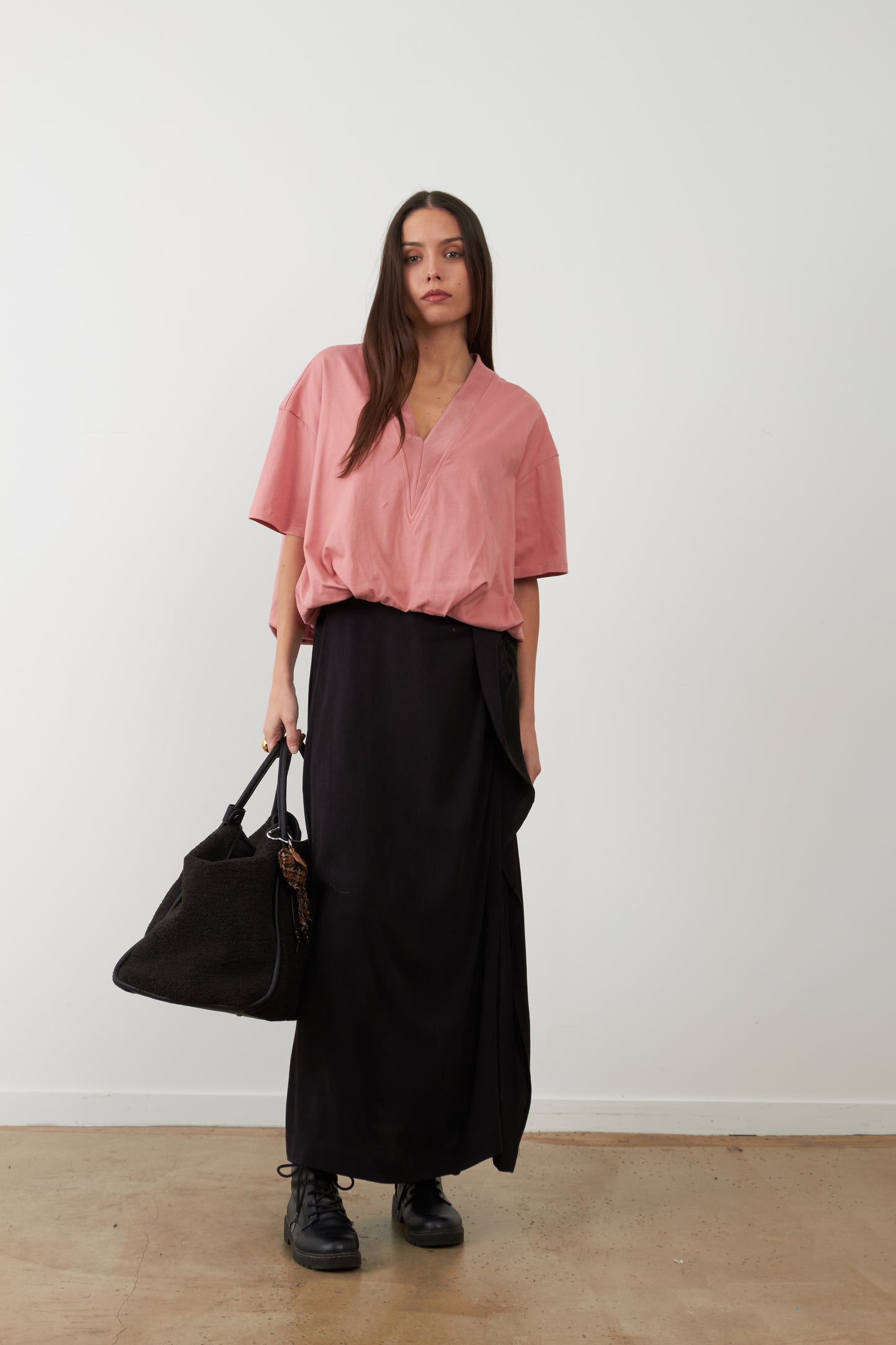 Jupe longue fluide Pamela - Noir