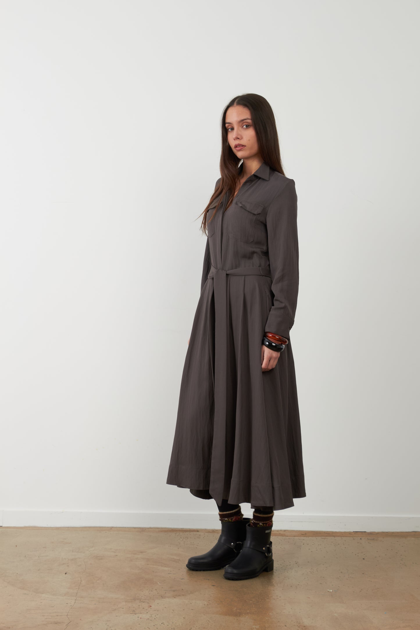 Robe longue Stefan - Kaki