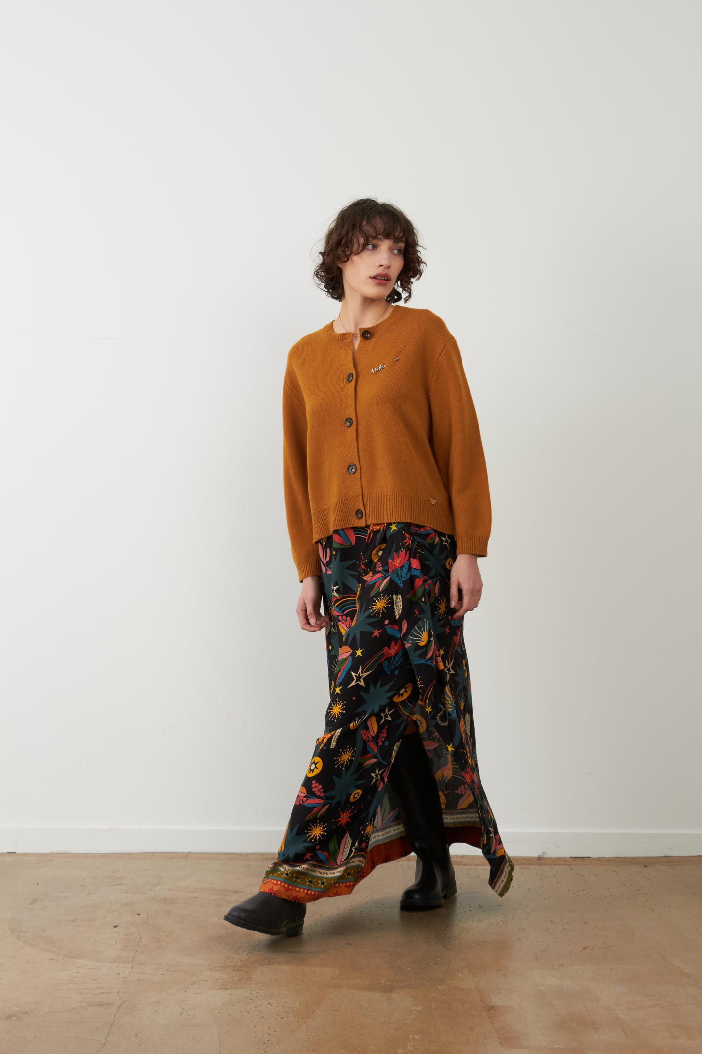Gilet en laine Wayra - Ocre