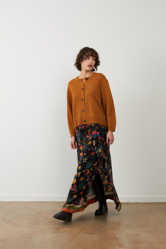 Gilet en laine Wayra - Ocre