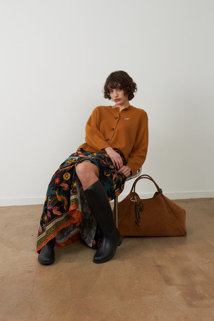 Gilet en laine Wayra - Ocre